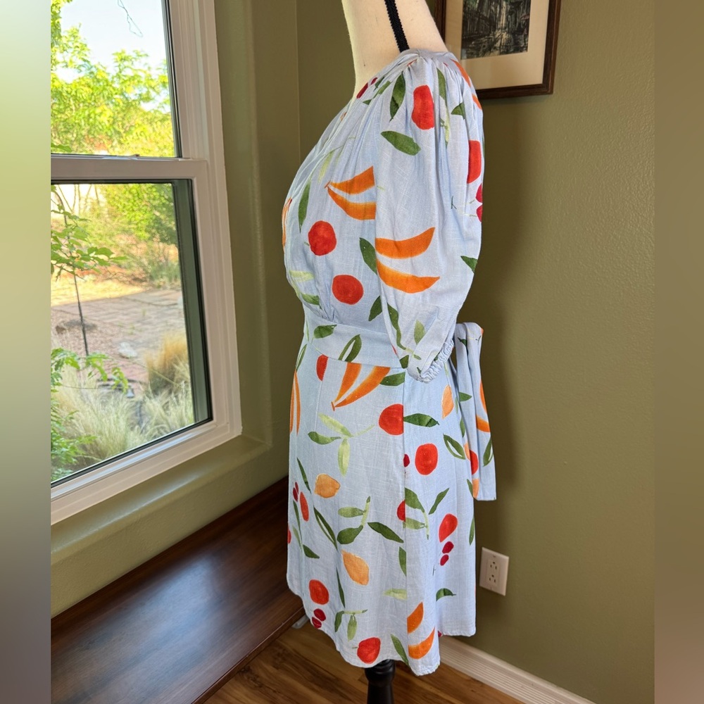 Finders Keepers Fruit Print V-Neck Mini Dress - Picture 3 of 13